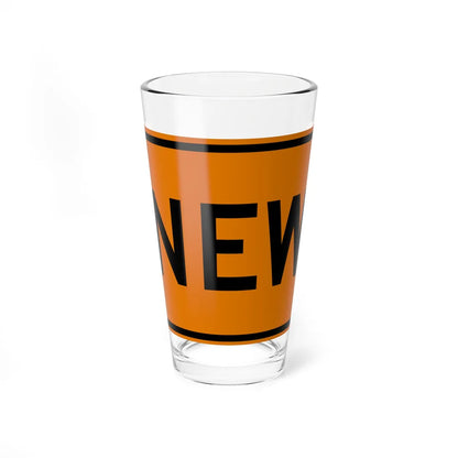 NEW y Delaware W3-7a-DE temporary (Delaware) (Road Sign) Pint Glss 16oz 16oz - Go Mug Yourself