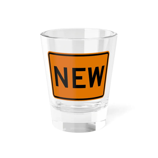 NEW y Delaware W3-7a-DE temporary (Delaware) (Road Sign) Shot Glass 1.5oz 1.5oz - Go Mug Yourself