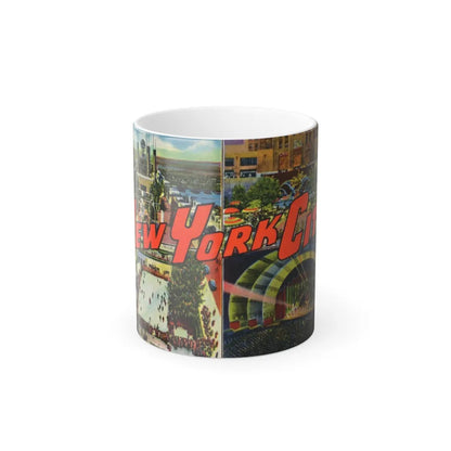 New York City (Greeting Postcards) Color Changing Mug 11oz-11oz-Go Mug Yourself