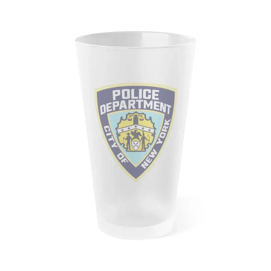 New York City Police Department - Frosted Pint Glass 16oz 16oz Frosted - Go Mug Yourself
