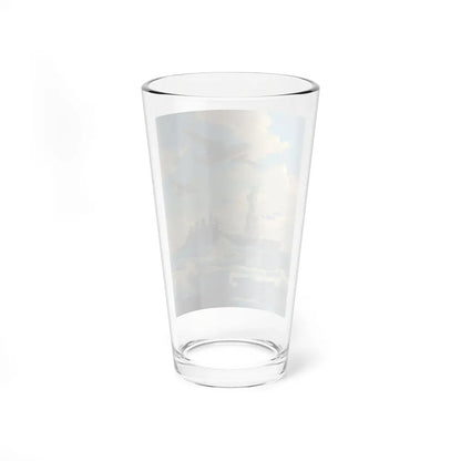 New York Harbor (Magazine Illustration) Pint Glass 16oz-Go Mug Yourself