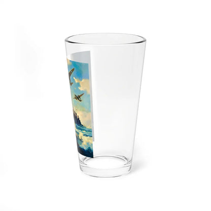 New York Harbor (Magazine Illustration) Pint Glass 16oz-Go Mug Yourself