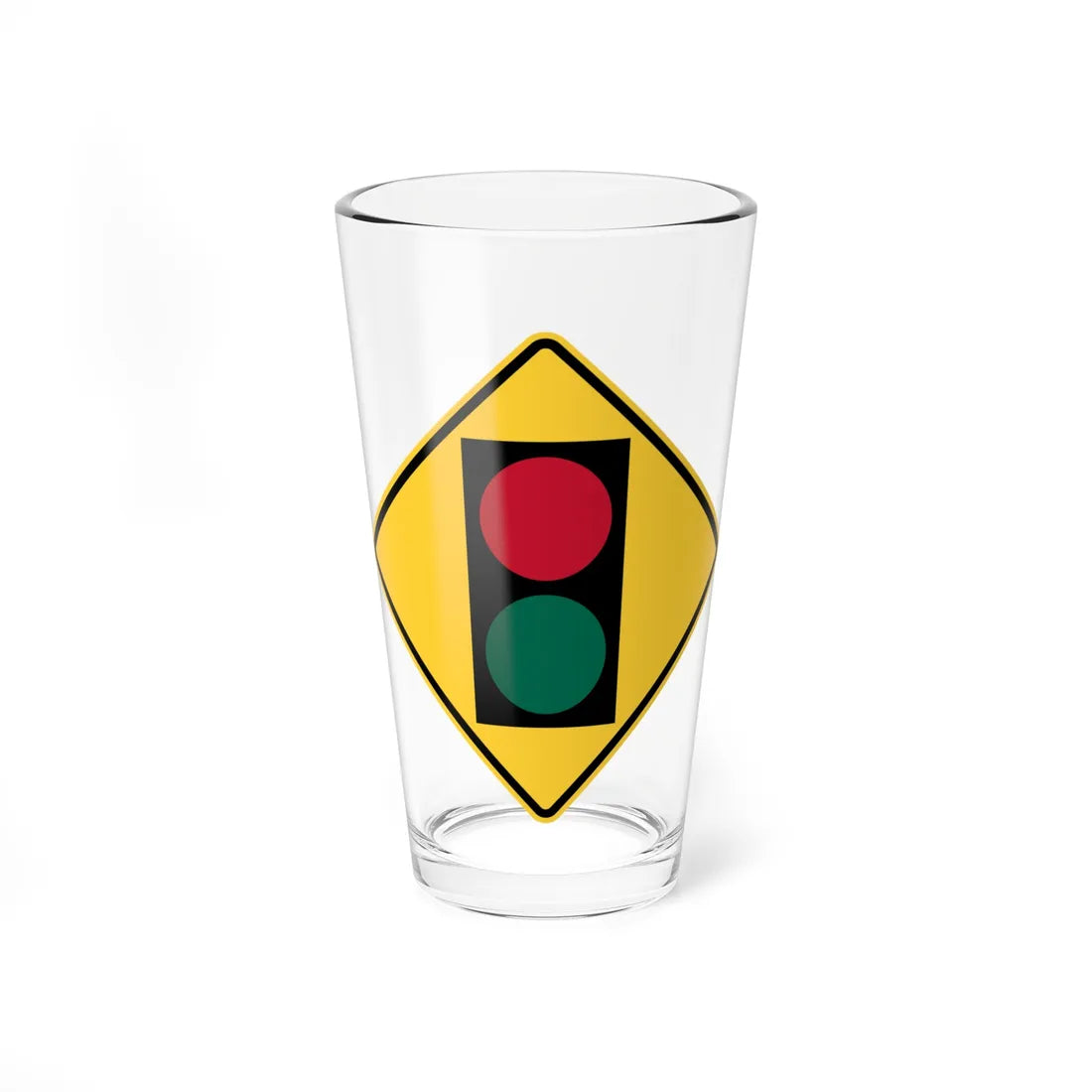 New York ramp meter sign (New York) (Road Sign) Pint Glass 16oz 16oz - Go Mug Yourself