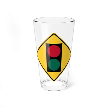 New York ramp meter sign (New York) (Road Sign) Pint Glass 16oz 16oz - Go Mug Yourself