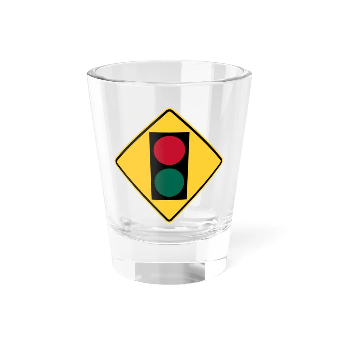 New York ramp meter sign (New York) (Road Sign) Shot Glass 1.5oz 1.5oz - Go Mug Yourself