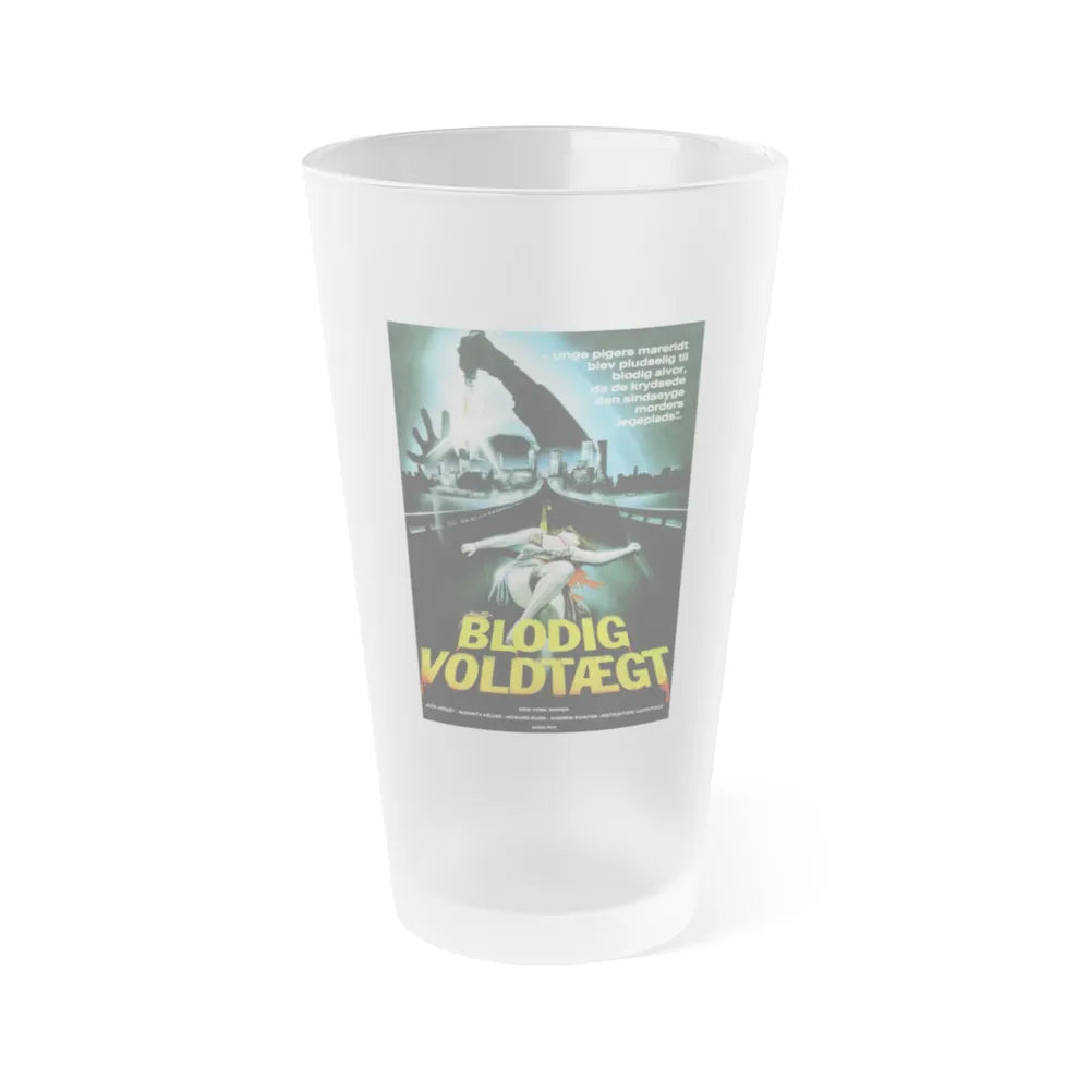 NEW YORK RIPPER (DANISH) 1982 Movie Poster - Frosted Pint Glass 16oz-16oz-Frosted-Go Mug Yourself