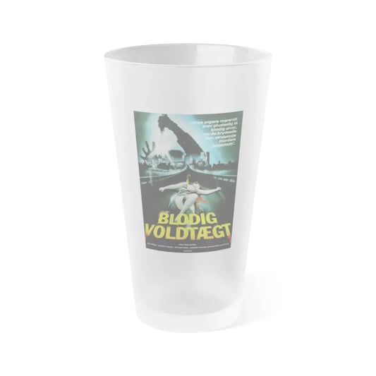 NEW YORK RIPPER (DANISH) 1982 Movie Poster - Frosted Pint Glass 16oz 16oz Frosted - Go Mug Yourself
