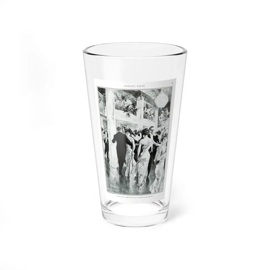 New York Society At Work - Part III The Ball, Harper's Bazar, February 1910 (Magazine Illustration) Pint Glass 16oz 16oz - Go Mug Yourself