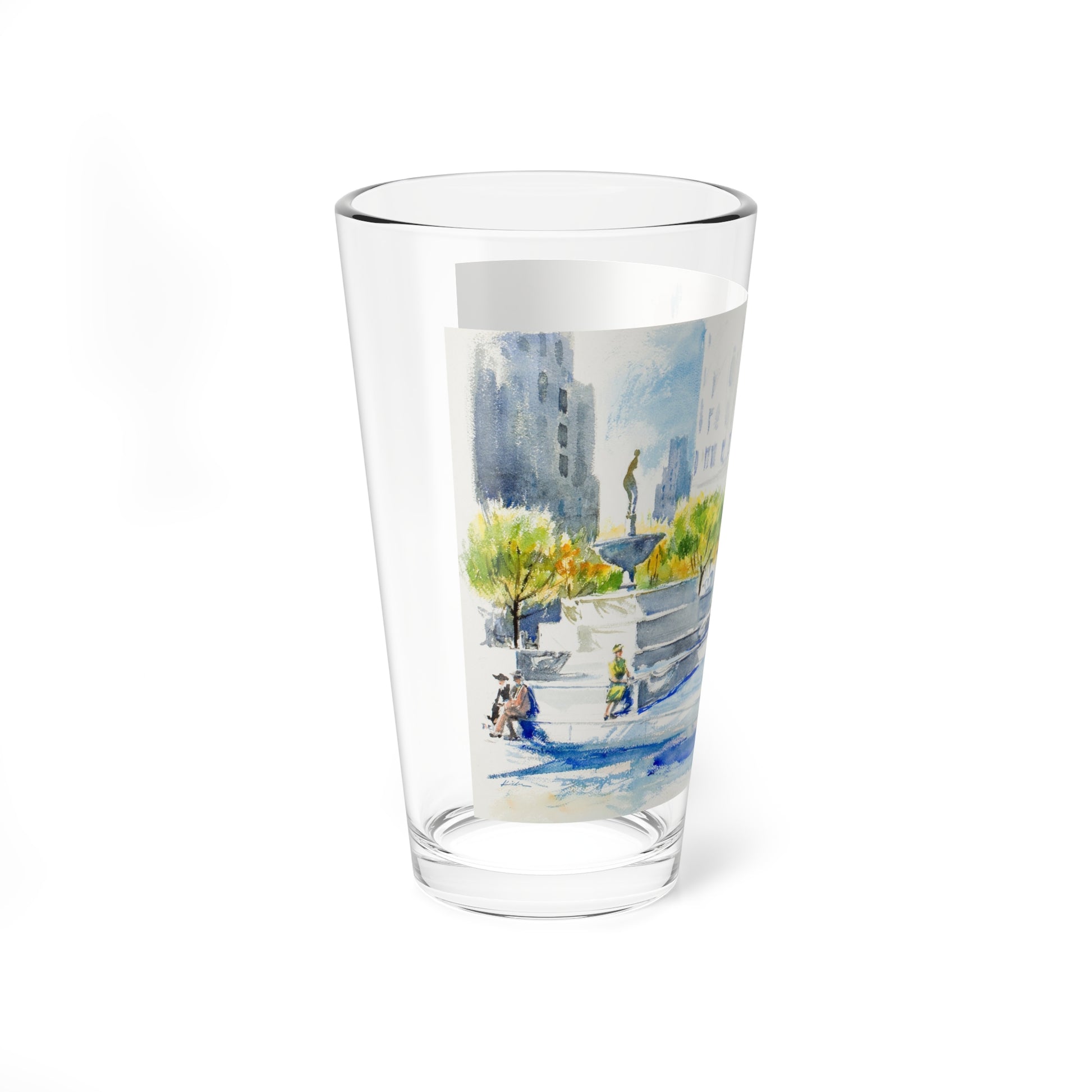 New York Street Scenes (1) (Magazine Illustration) Pint Glass 16oz-Go Mug Yourself