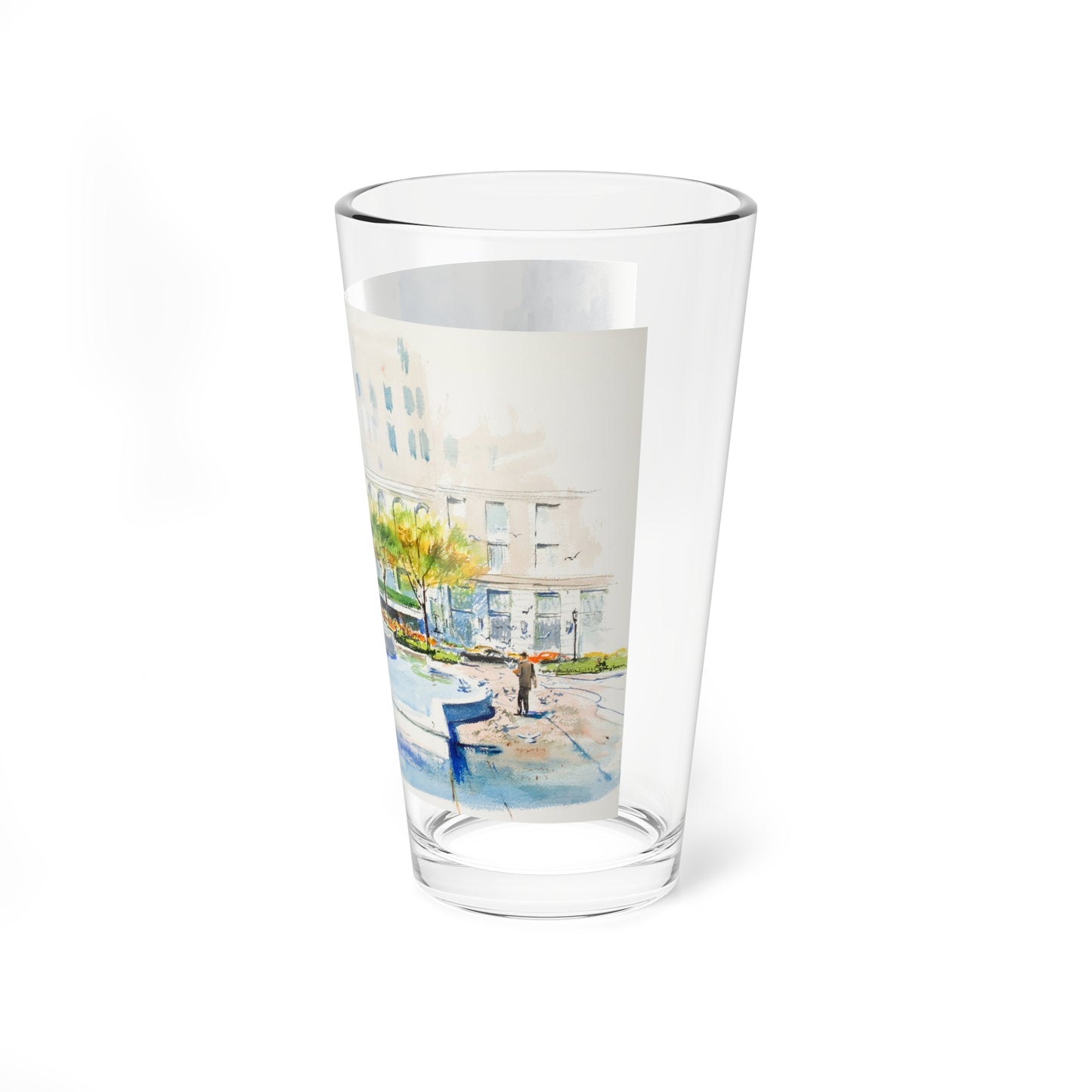 New York Street Scenes (1) (Magazine Illustration) Pint Glass 16oz-Go Mug Yourself