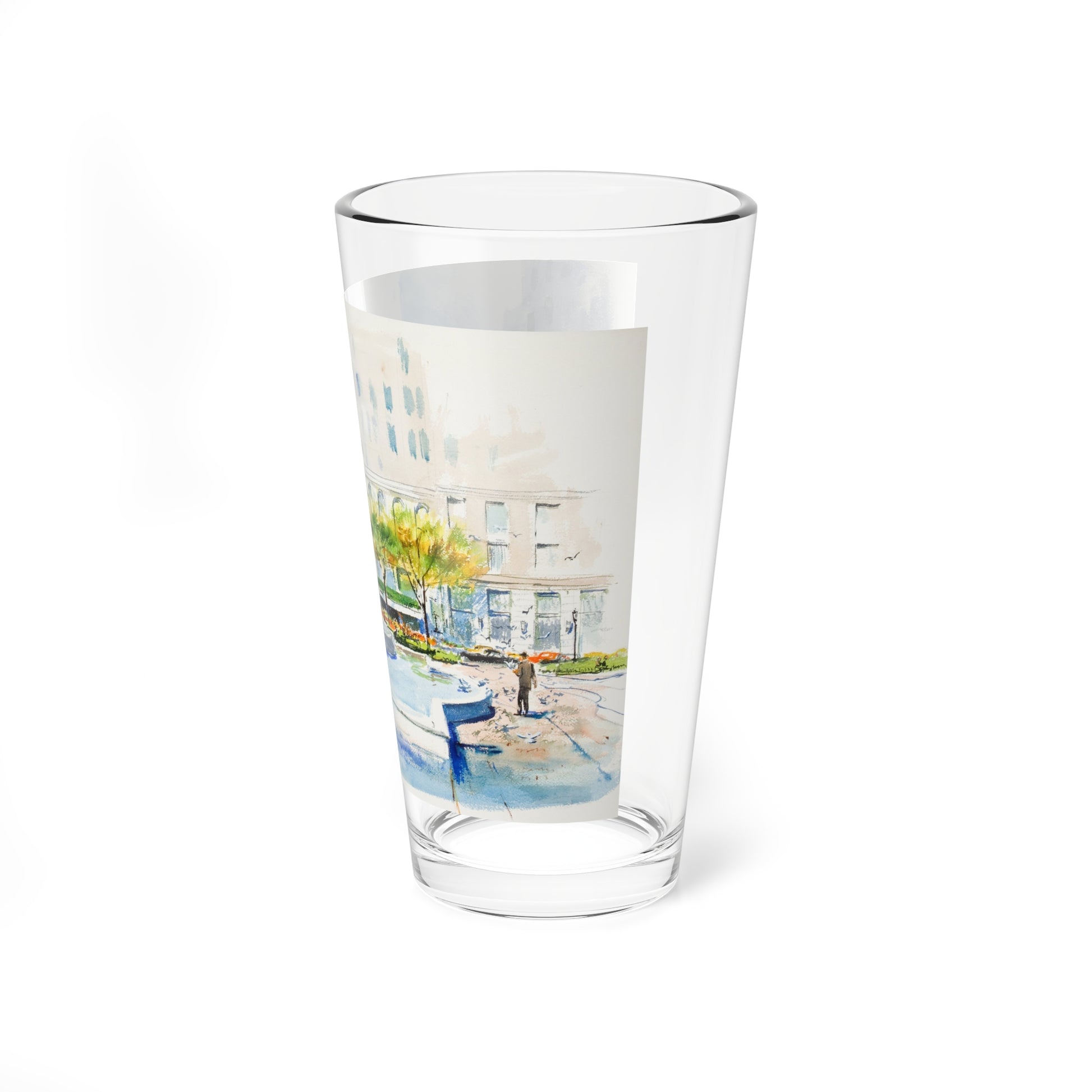 New York Street Scenes (1) (Magazine Illustration) Pint Glass 16oz-Go Mug Yourself