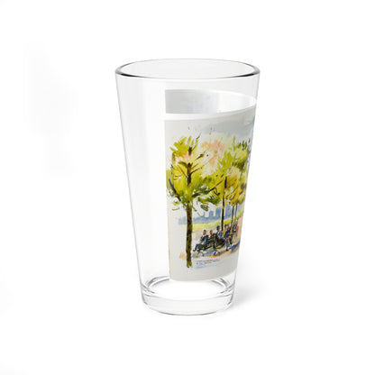 New York Street Scenes (2) (Magazine Illustration) Pint Glass 16oz-Go Mug Yourself