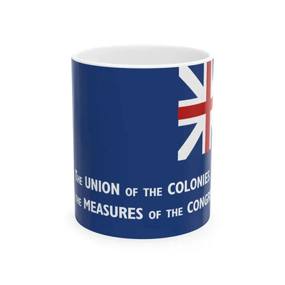 New York Union Flag 1775 reverse (United States) White Coffee Mug 11oz - Go Mug Yourself