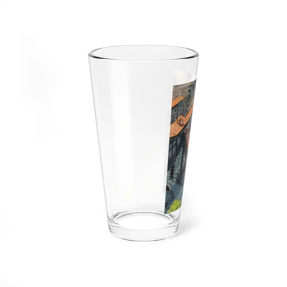 New Yorker magazine cover (Magazine Illustration) Pint Glass 16oz-Go Mug Yourself