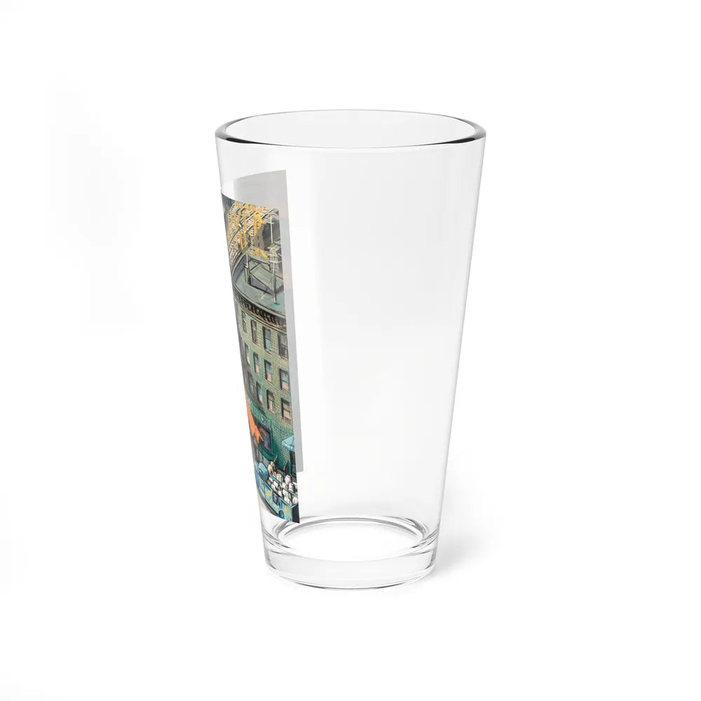 New Yorker magazine cover (Magazine Illustration) Pint Glass 16oz-Go Mug Yourself