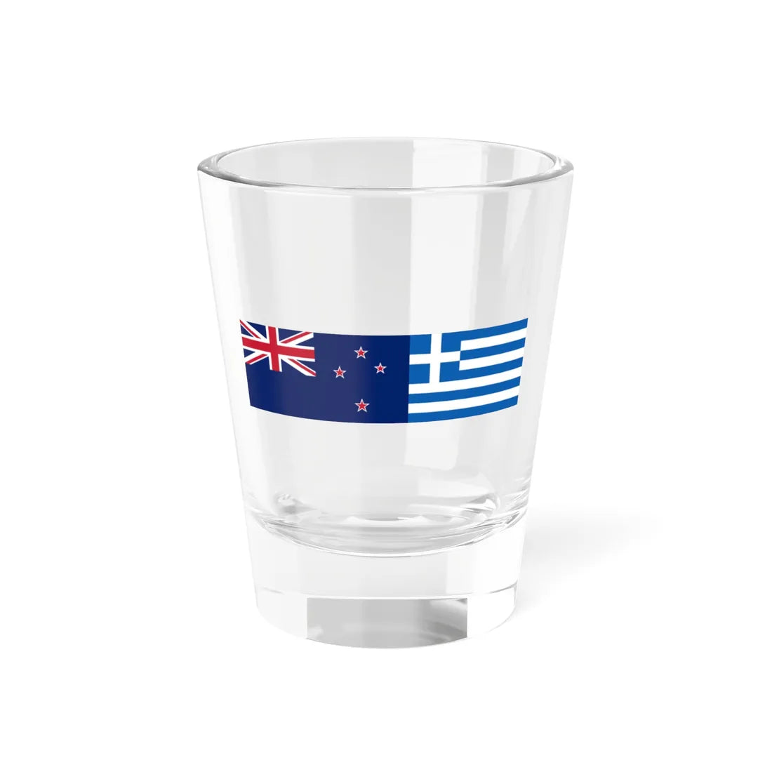 New Zealand and Greece flags (Greece) Shot Glass 1.5oz 1.5oz - Go Mug Yourself