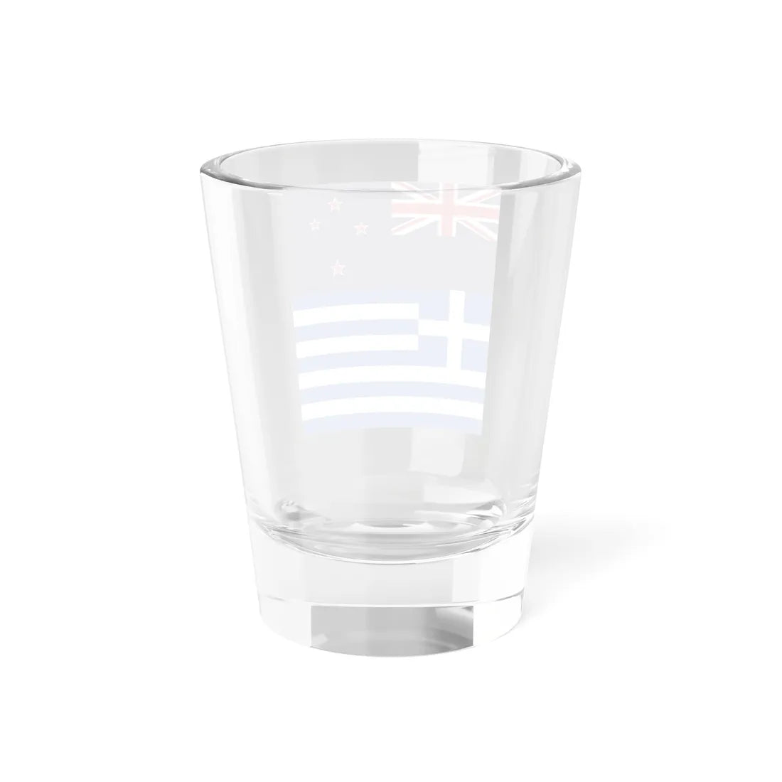 New Zealand and Greek flags vertical (Greece) Shot Glass 1.5oz - Go Mug Yourself