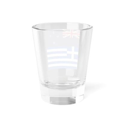 New Zealand and Greek flags vertical (Greece) Shot Glass 1.5oz - Go Mug Yourself