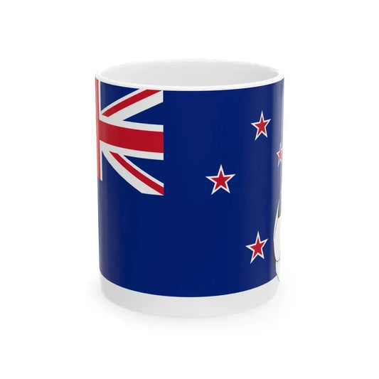 New Zealand flag football (New Zealand) White Coffee Mug 11oz - Go Mug Yourself