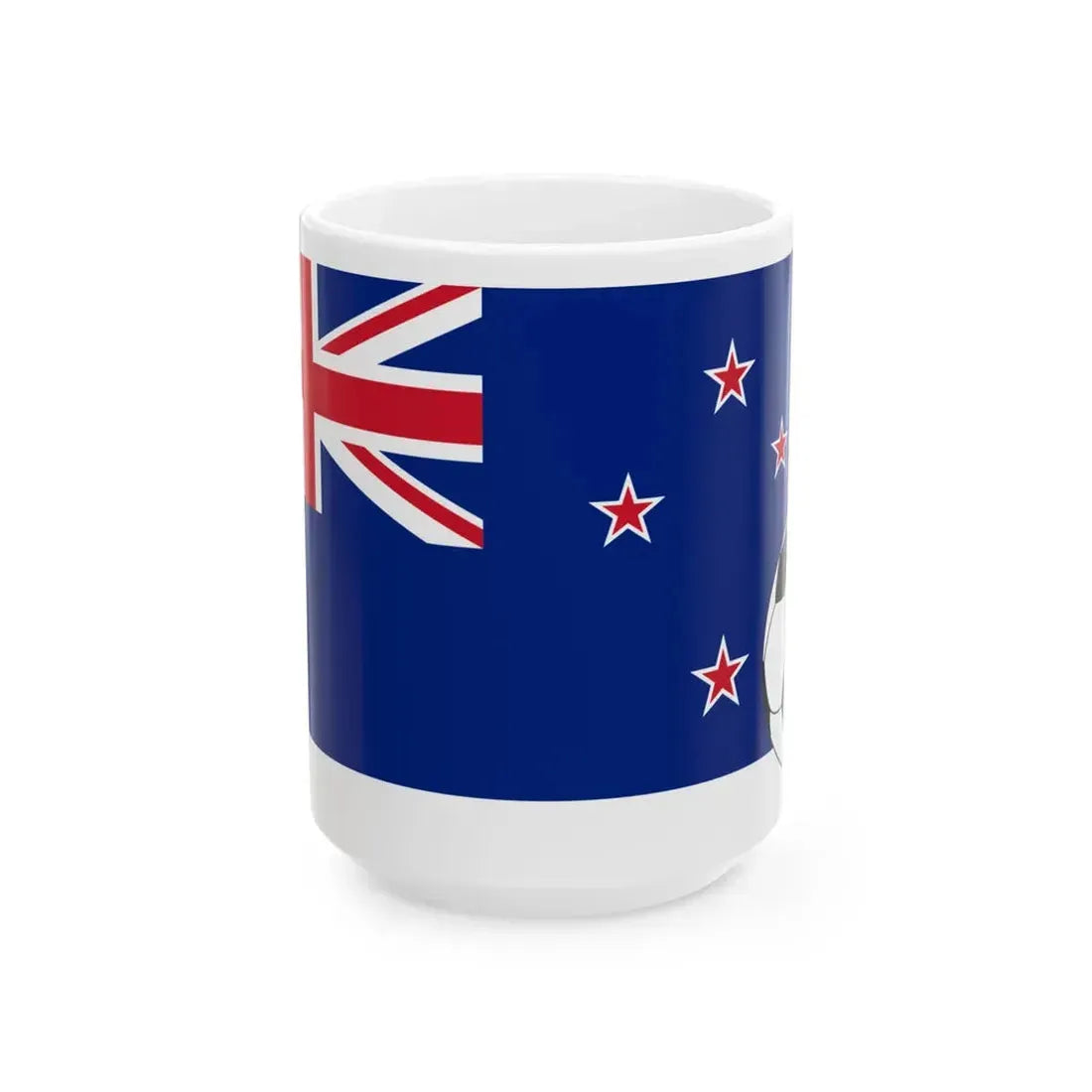 New Zealand flag football (New Zealand) White Coffee Mug 15oz - Go Mug Yourself