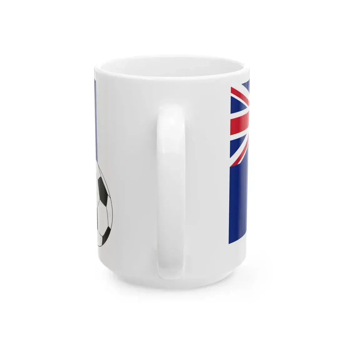 New Zealand flag football (New Zealand) White Coffee Mug - Go Mug Yourself