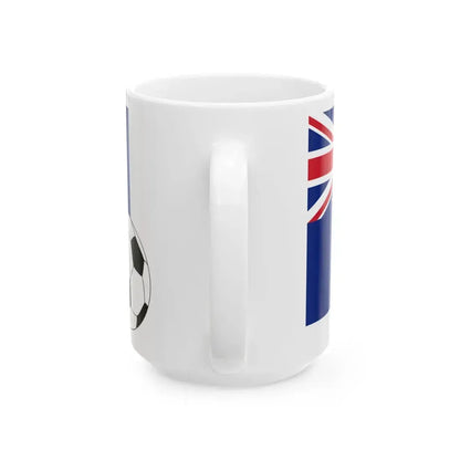 New Zealand flag football (New Zealand) White Coffee Mug - Go Mug Yourself