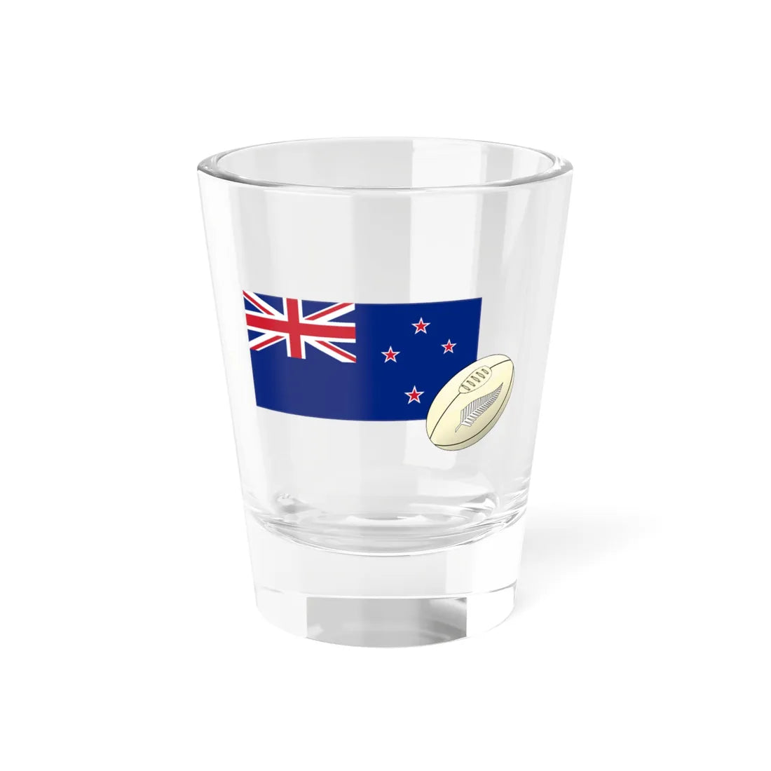 New Zealand flag rugby (New Zealand) Shot Glass 1.5oz 1.5oz - Go Mug Yourself