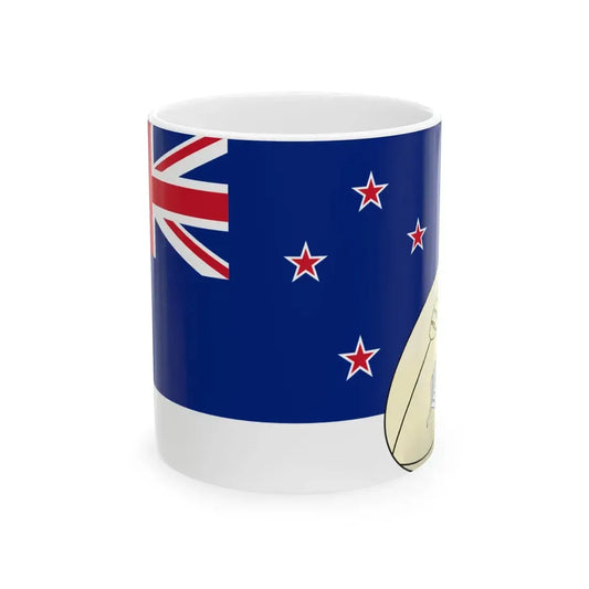 New Zealand flag rugby (New Zealand) White Coffee Mug 11oz - Go Mug Yourself