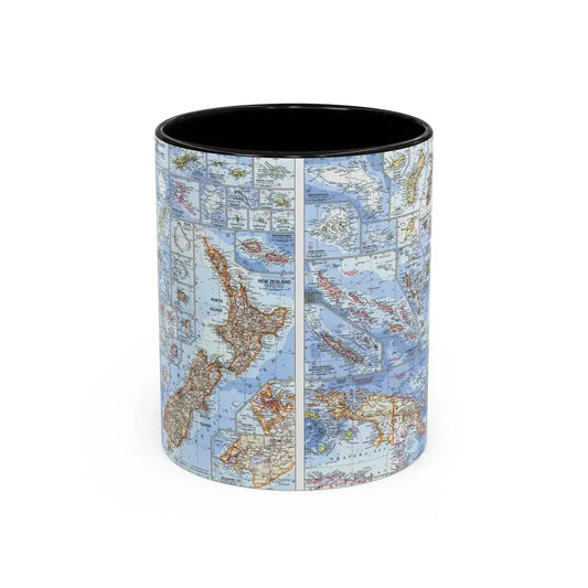 New Zealand, New Guinea (1962) (Map) Accent Coffee Mug 11oz Black - Go Mug Yourself