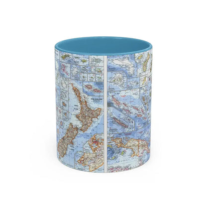 New Zealand, New Guinea (1962) (Map) Accent Coffee Mug 11oz Light Blue - Go Mug Yourself