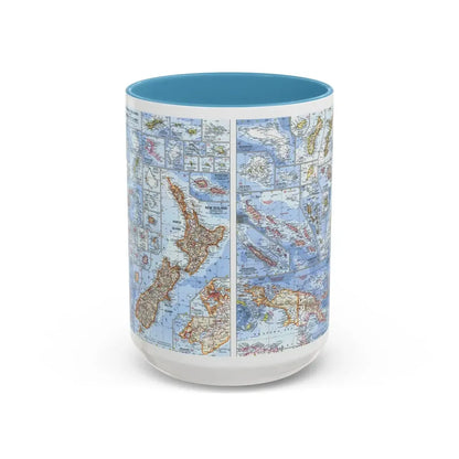 New Zealand, New Guinea (1962) (Map) Accent Coffee Mug 15oz Light Blue - Go Mug Yourself