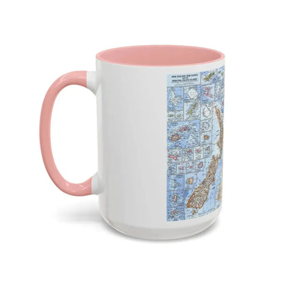 New Zealand, New Guinea (1962) (Map) Accent Coffee Mug - Go Mug Yourself