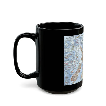 New Zealand, New Guinea (1962) (Map) Black Coffee Mug-Go Mug Yourself