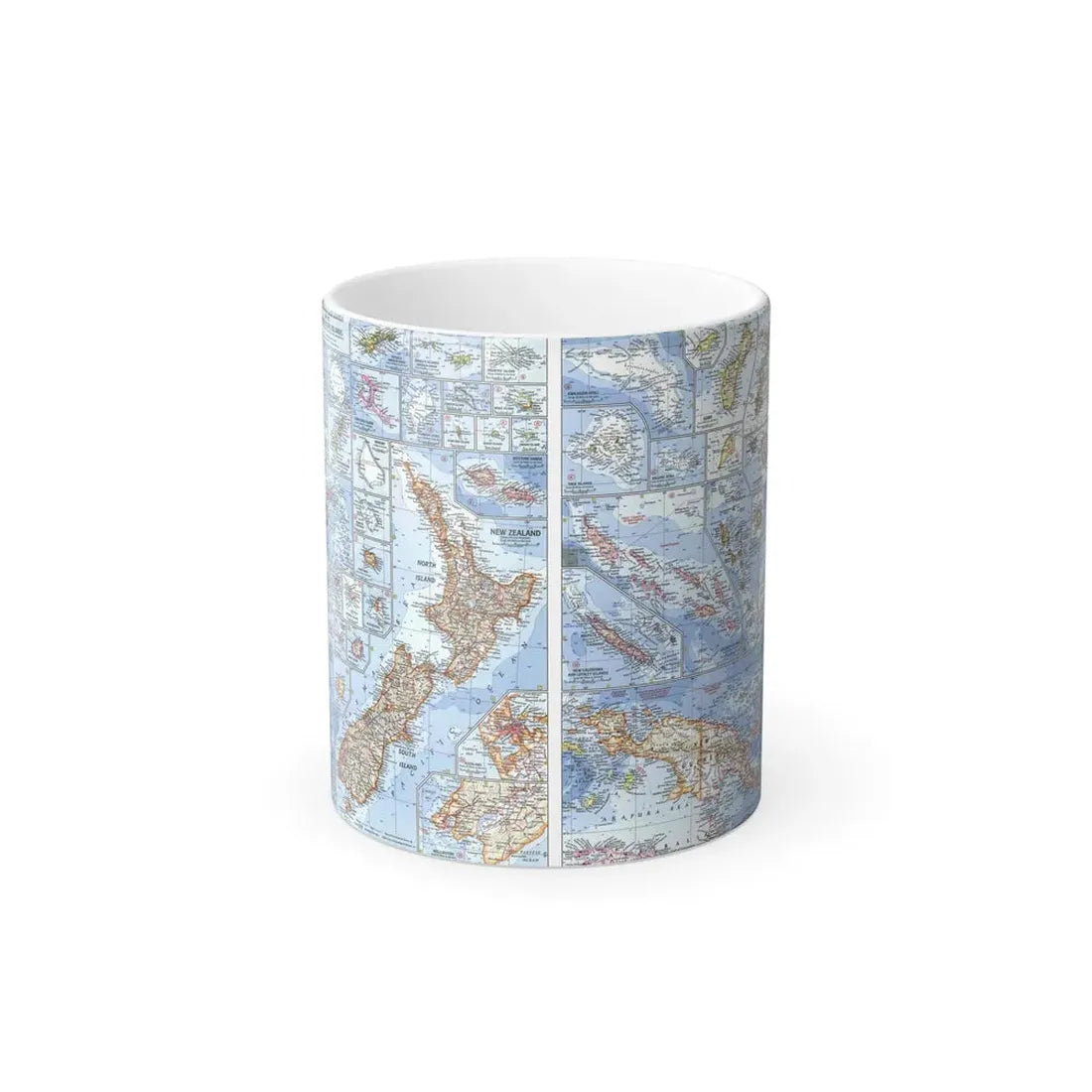 New Zealand, New Guinea (1962) (Map) Color Changing Mug 11oz Default Title 11oz - Go Mug Yourself