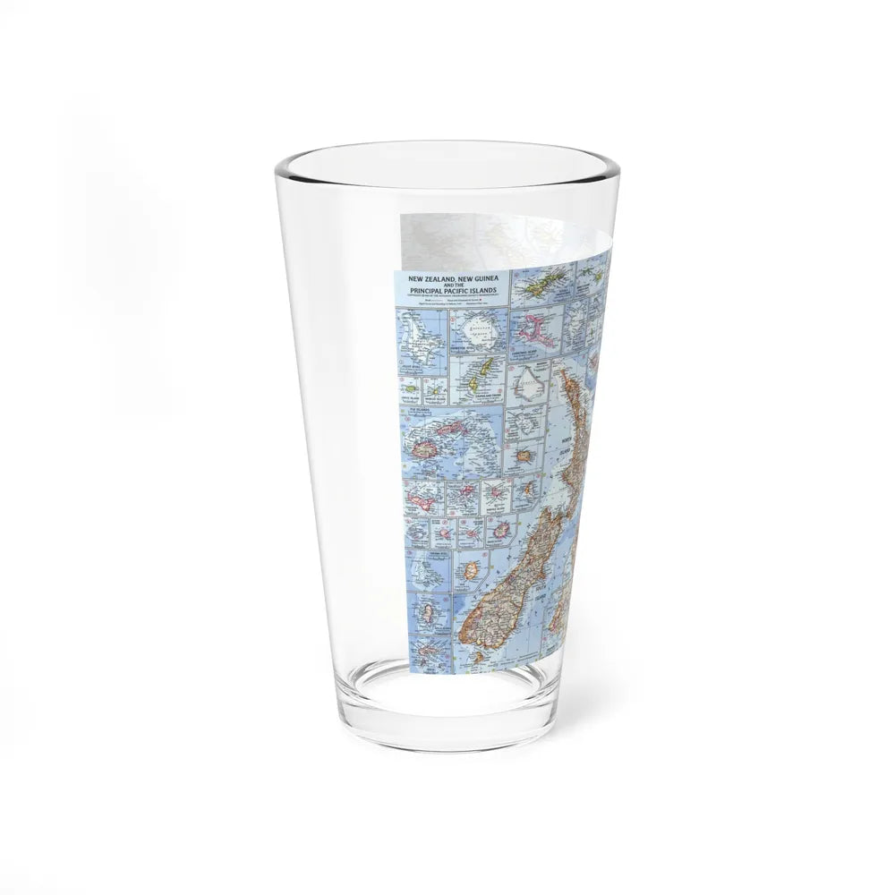 New Zealand, New Guinea (1962) (Map) Pint Glass 16oz-Go Mug Yourself