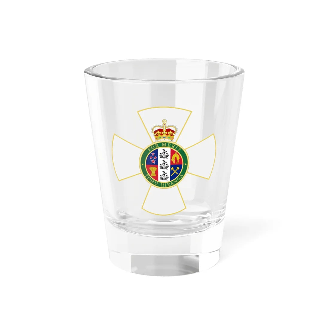 New Zealand Order of Merit badge WP (New Zealand) (Coat of Arms) Shot Glass 1.5oz 1.5oz - Go Mug Yourself