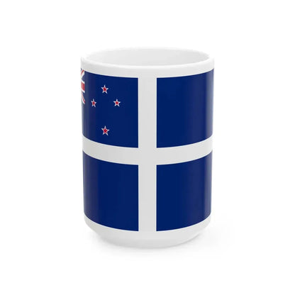 New Zealand Yacht Ensign (New Zealand) White Coffee Mug 15oz - Go Mug Yourself