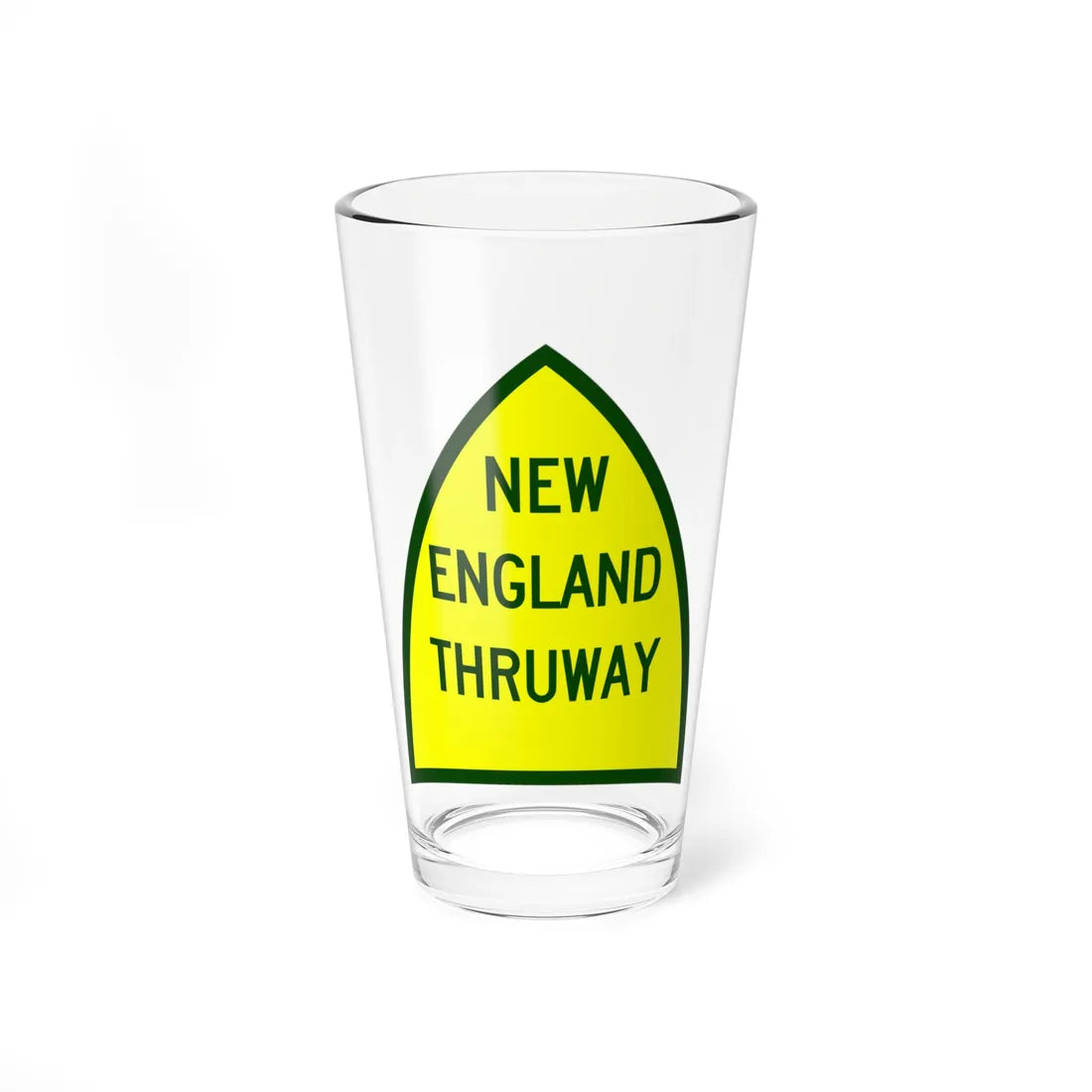 NewEngThruway (New York) (Road Sign) Pint Glass 16oz 16oz - Go Mug Yourself