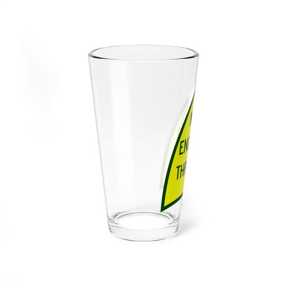NewEngThruway (New York) (Road Sign) Pint Glass 16oz - Go Mug Yourself