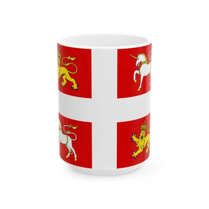 Newfoundland - banner of arms (Canada) White Coffee Mug 15oz - Go Mug Yourself