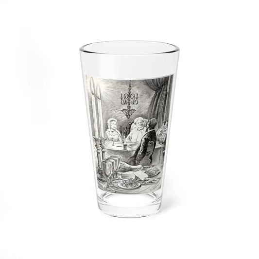 Newspaper Illustration (AP Wire Service, c. 1940s) (Magazine Illustration) Pint Glass 16oz 16oz - Go Mug Yourself