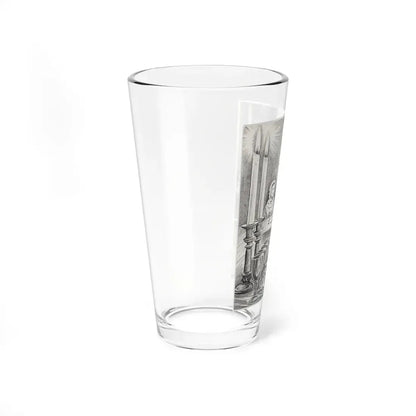 Newspaper Illustration (AP Wire Service, c. 1940s) (Magazine Illustration) Pint Glass 16oz - Go Mug Yourself