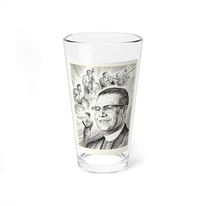 Newspaper Illustration (c. 1940s) (Magazine Illustration) Pint Glass 16oz 16oz - Go Mug Yourself