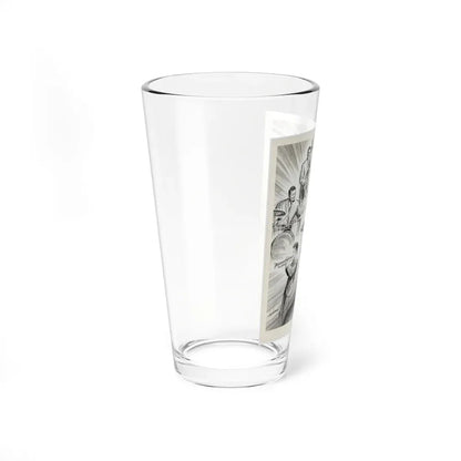 Newspaper Illustration (c. 1940s) (Magazine Illustration) Pint Glass 16oz - Go Mug Yourself
