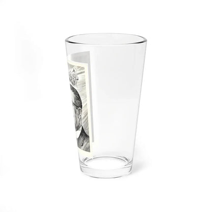 Newspaper Illustration (c. 1940s) (Magazine Illustration) Pint Glass 16oz - Go Mug Yourself