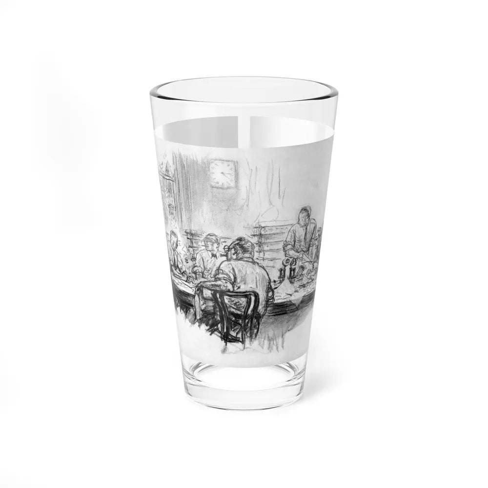 Newspaper Men (Magazine Illustration) Pint Glass 16oz-16oz-Go Mug Yourself