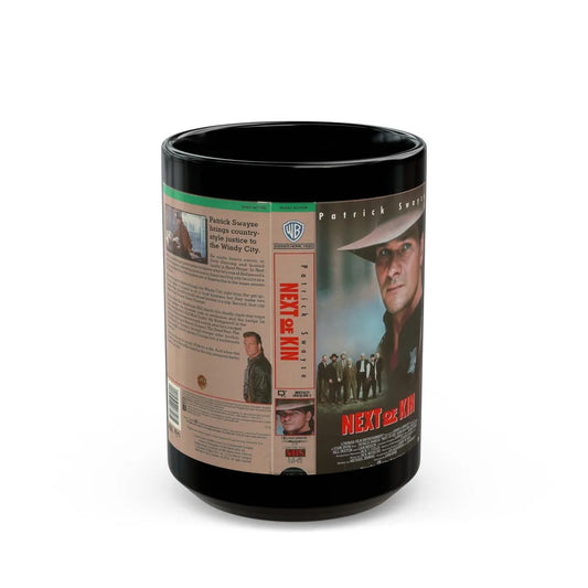 NEXT OF KIN PATRICK SWAYZE (VHS COVER) - Black Coffee Mug-15oz-Go Mug Yourself