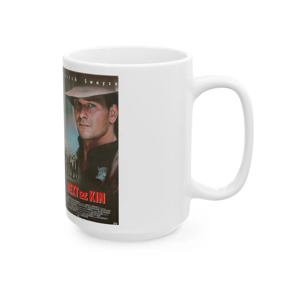 NEXT OF KIN PATRICK SWAYZE (VHS COVER) - White Coffee Mug-Go Mug Yourself