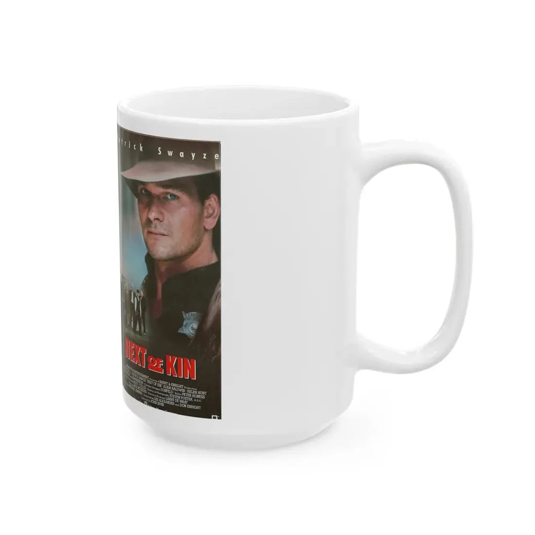 NEXT OF KIN PATRICK SWAYZE (VHS COVER) - White Coffee Mug - Go Mug Yourself