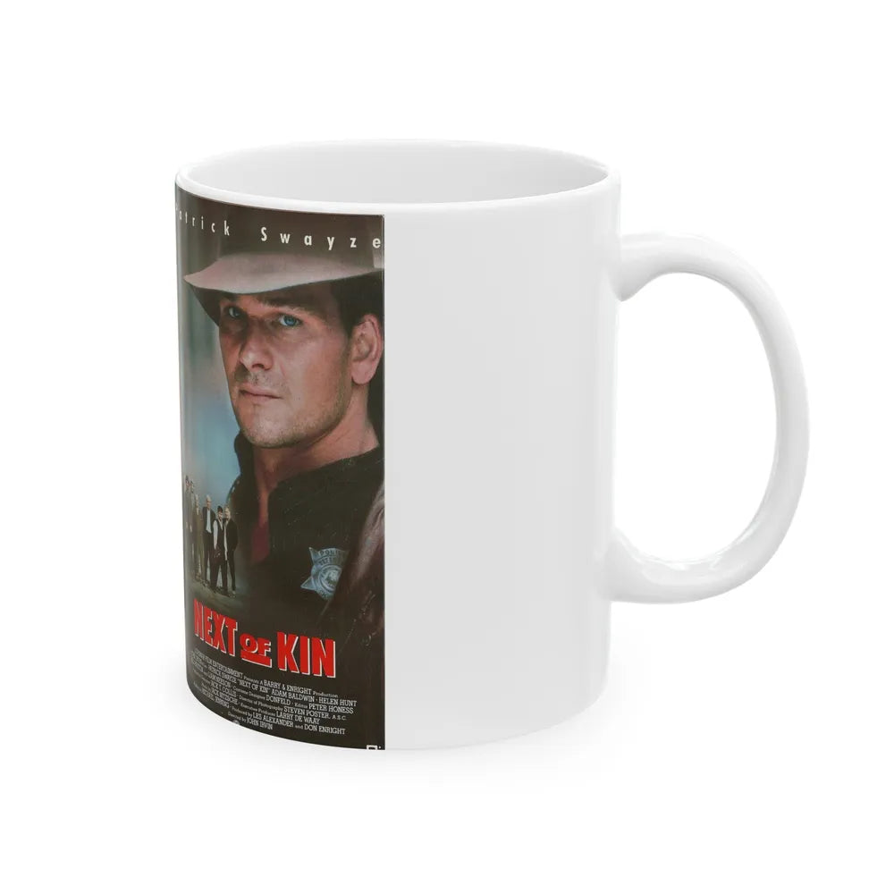 NEXT OF KIN PATRICK SWAYZE (VHS COVER) - White Coffee Mug-Go Mug Yourself